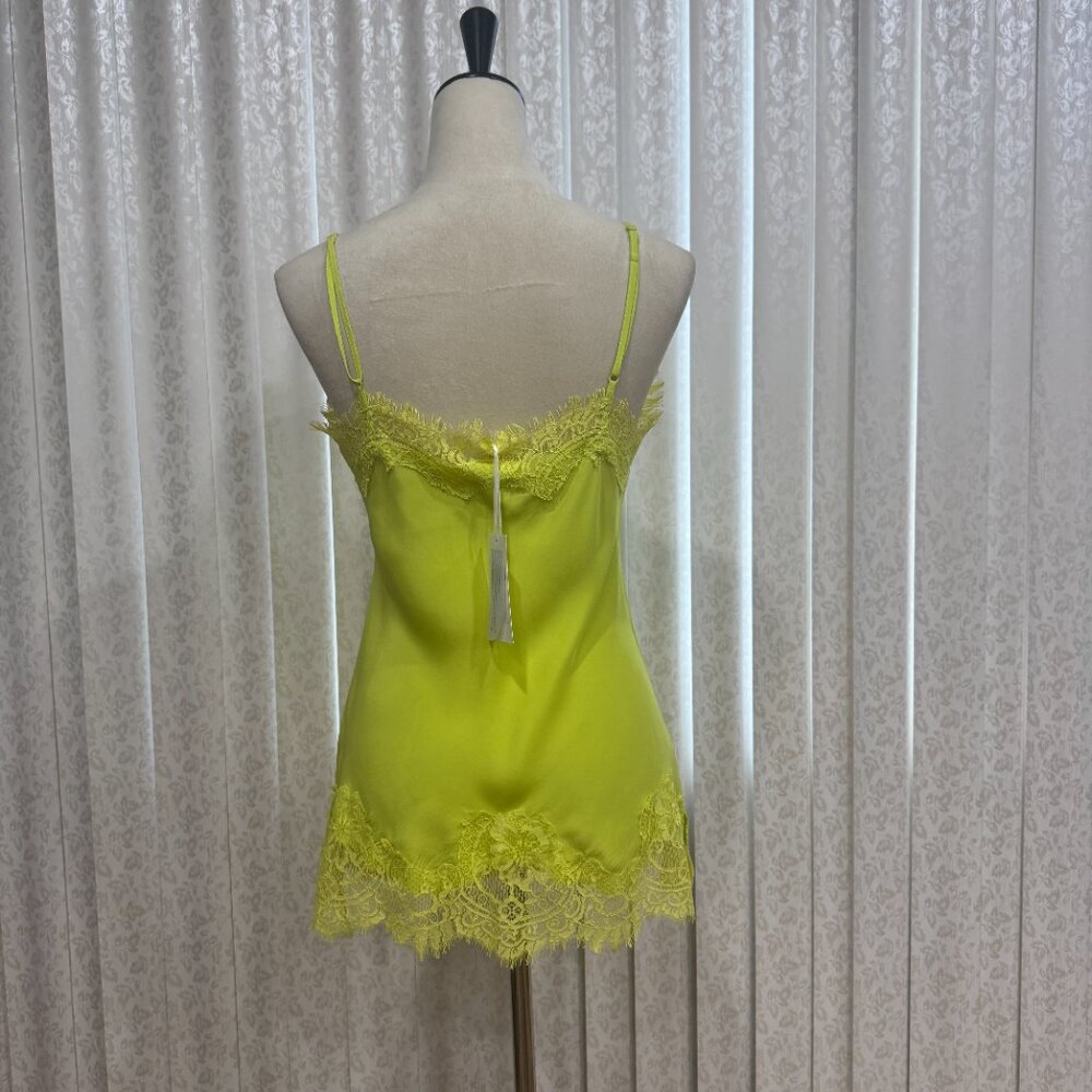Gold Hawk Coco Lace Silk Cami Lime NWT, Size M - Picture 5 of 16